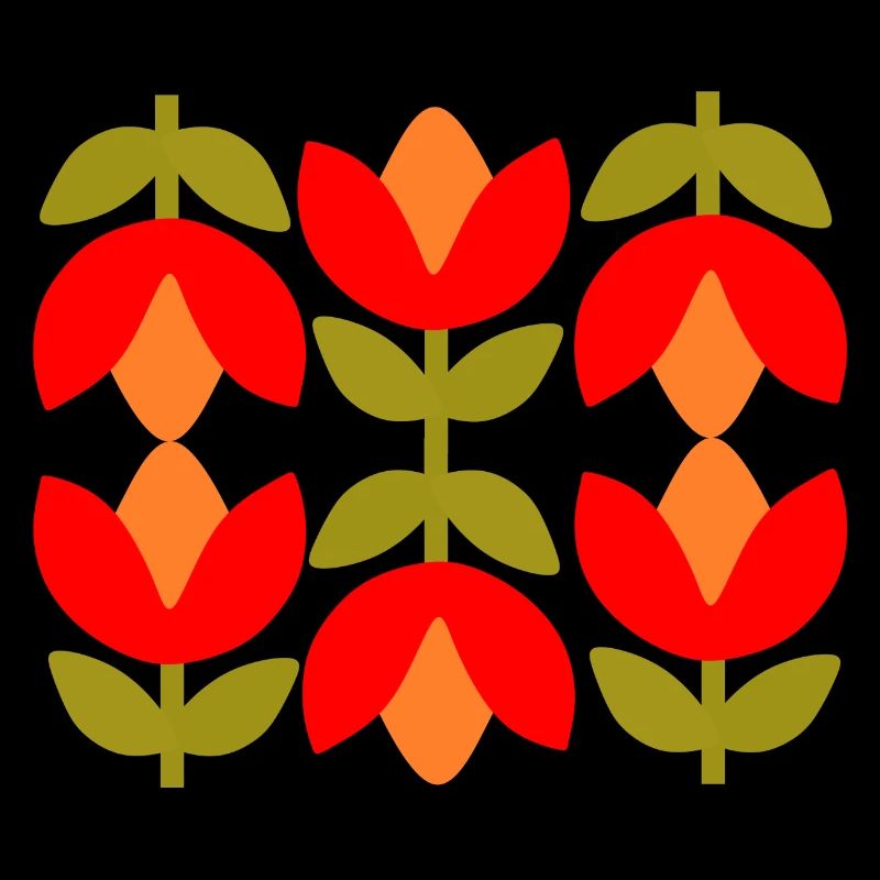 70s Flower Pattern Retro Hippie Flowers Power
