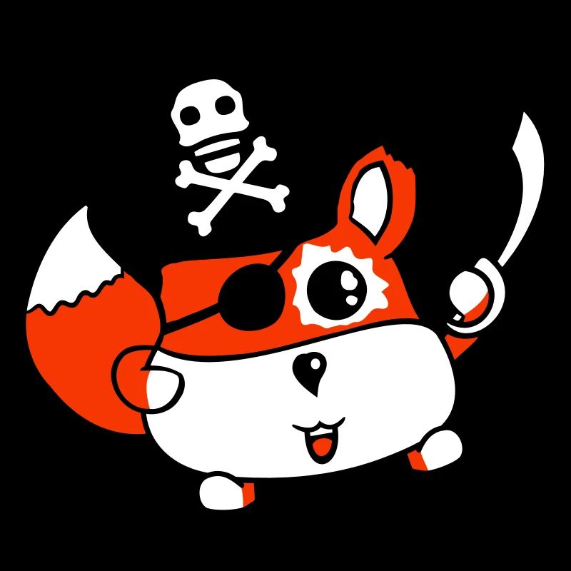 Little Cute Captain Fox Pirate Animal Eye Patch
