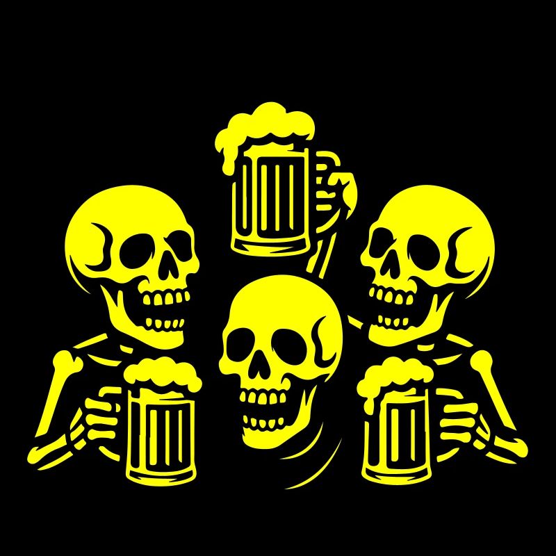 Skeleton Beer Team Funny