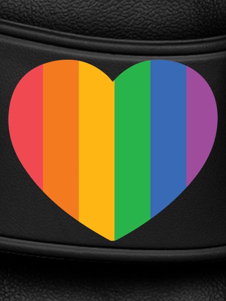 Heart with Pride Stripes