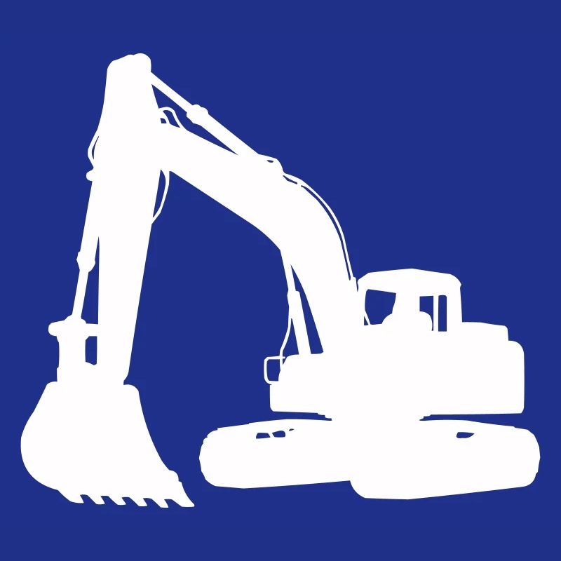 Silhouette d’excavatrice pour la conception de bâtiments