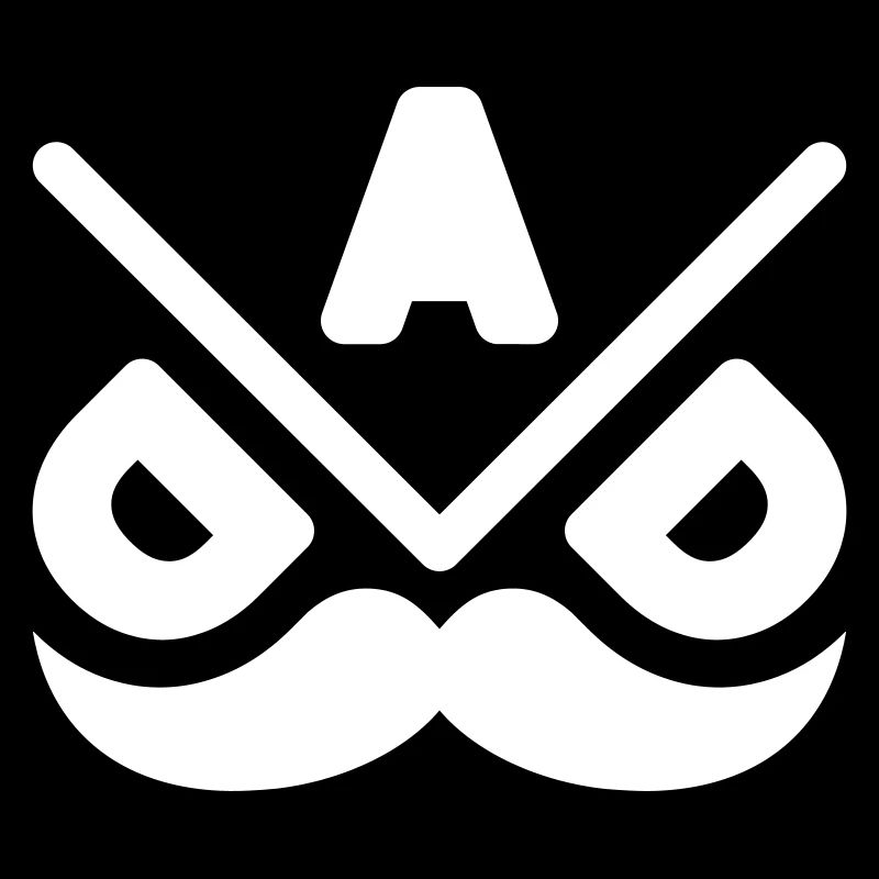 Emblème géométrique de moustache