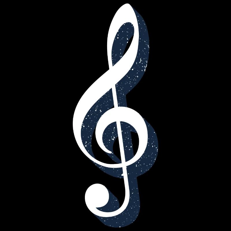 Clé de sol comme illustration en bleu royal