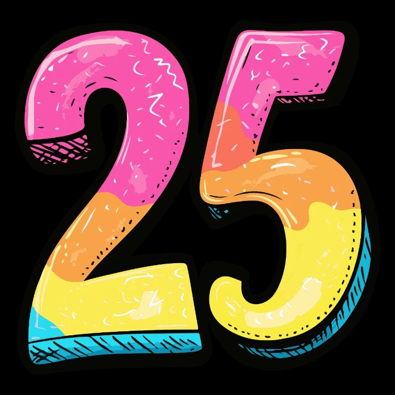 25 Zahl Comic