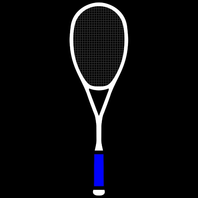 Squash Tennis Racket Multicolor White Blue