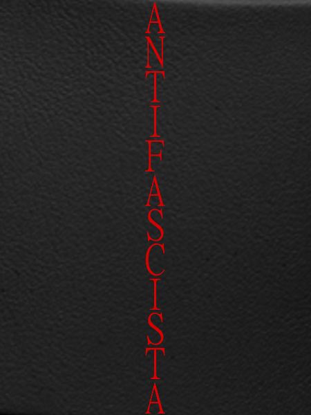 lettrage antifasciste vertical élégant