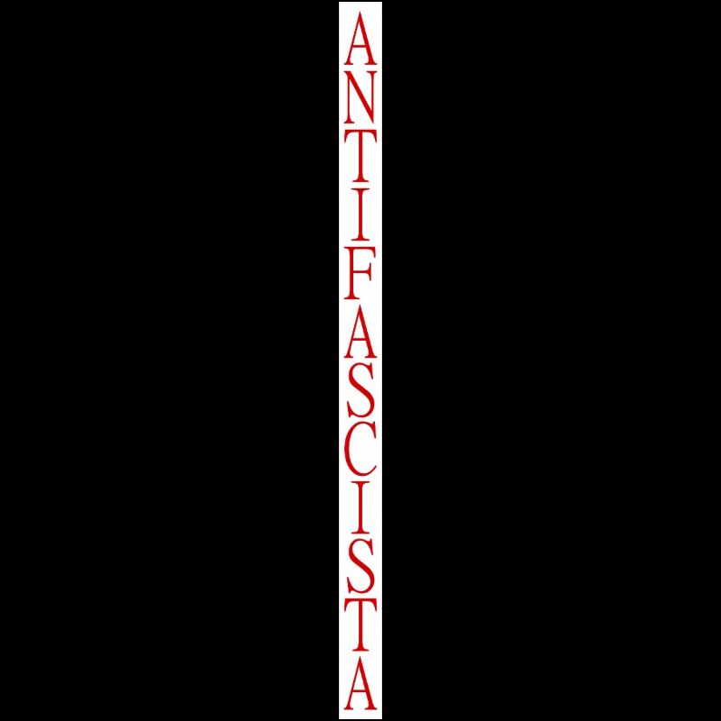lettrage antifasciste vertical élégant