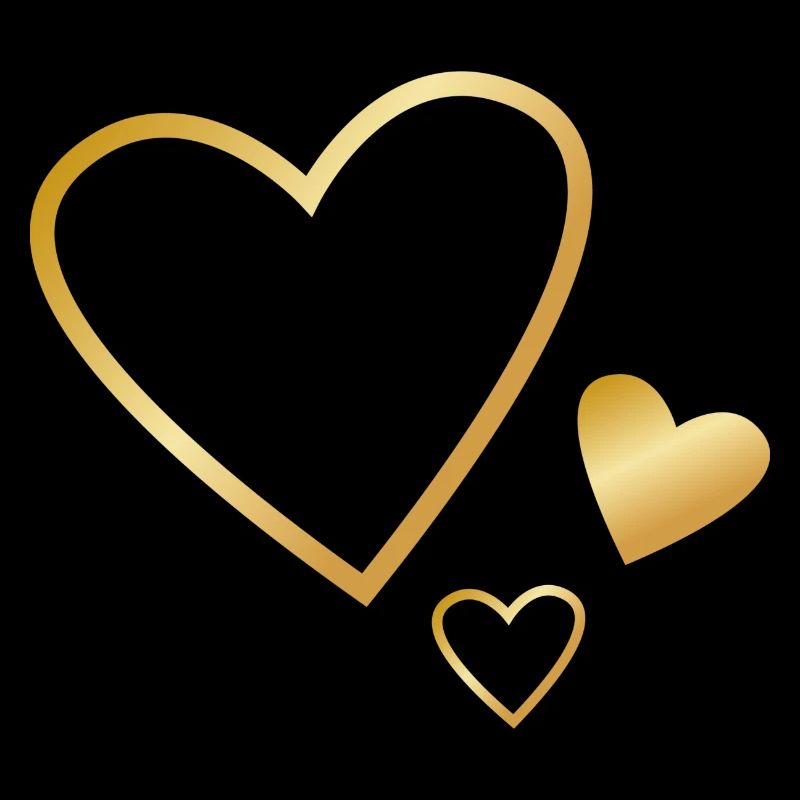 3 Gold Herzen