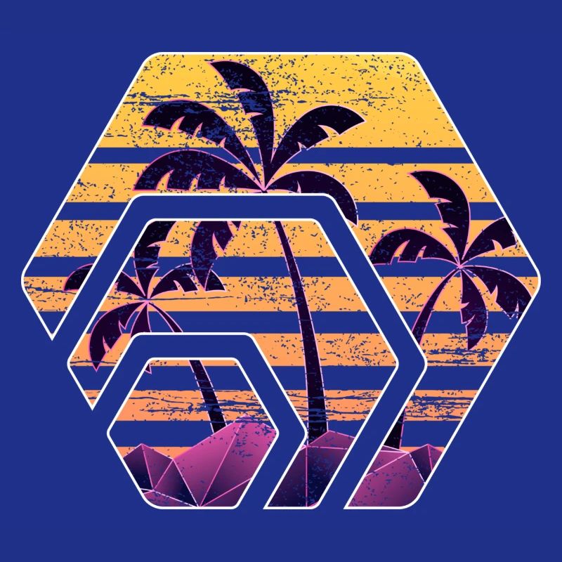 Hex token sunset, hex palm beach sunset