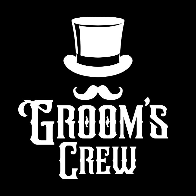 Groom's Crew Top Hat Schnurrbart Herren Junggesellenabschied