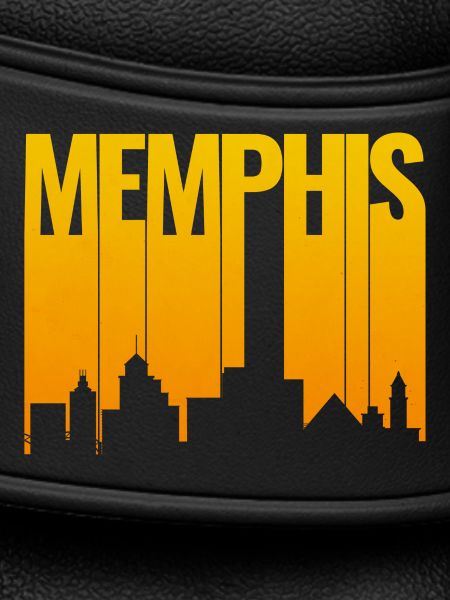 Memphis Skyline Gold Gradient