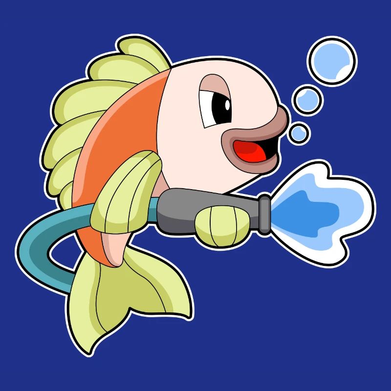 Fish Firefighter Fire Hose Fire Hose Fire Brigade