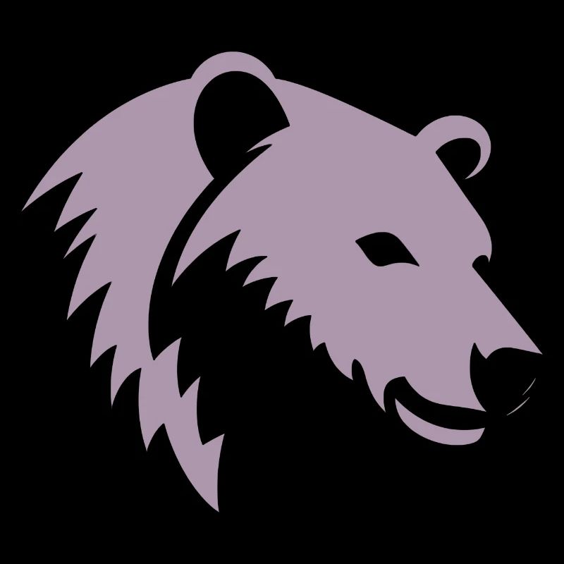 Silhouette d’ours d’une tête d’ours polaire