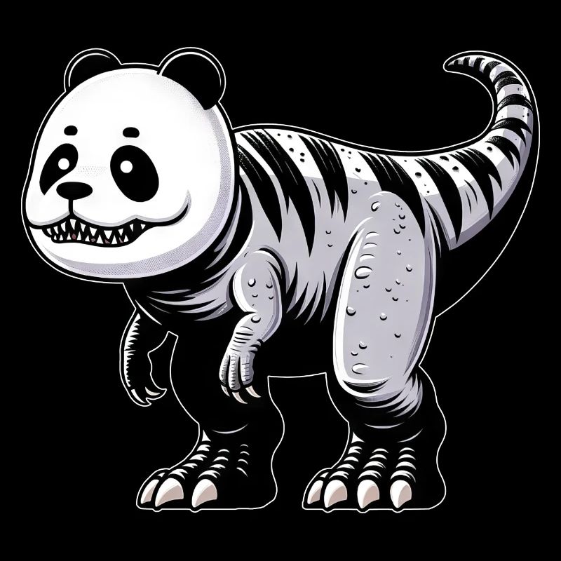 T-Rex Panda Fusion : un design de créature fabuleux
