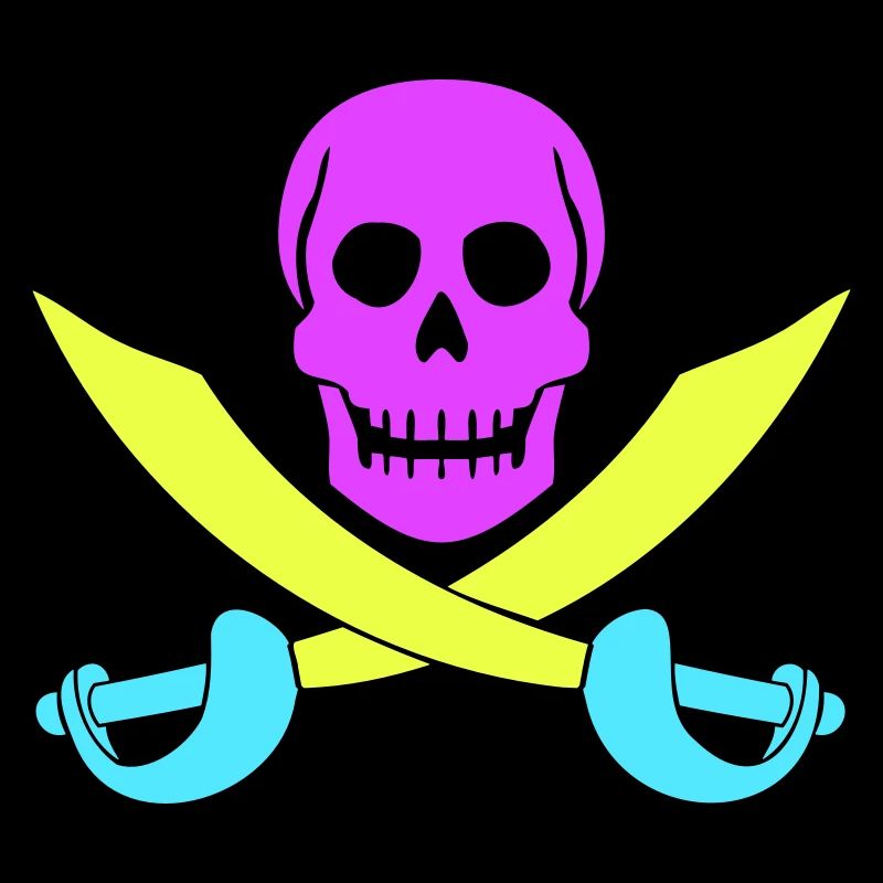 Crâne de pirate Sabre épées squelette crâne