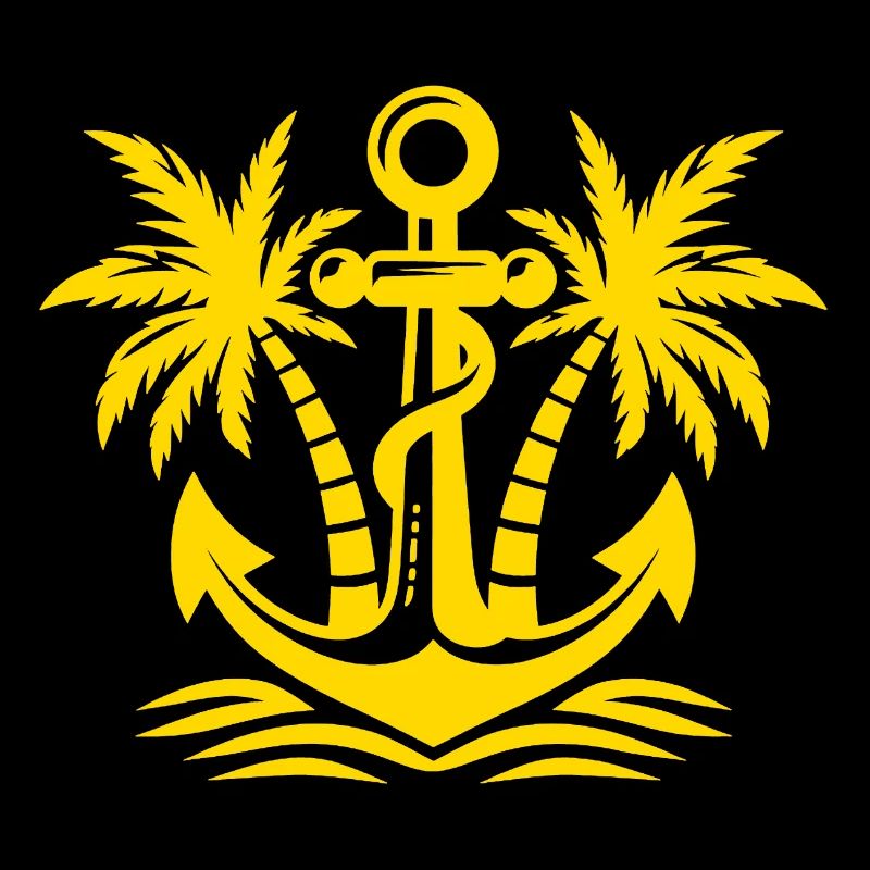 Anker mit Palmen Logo