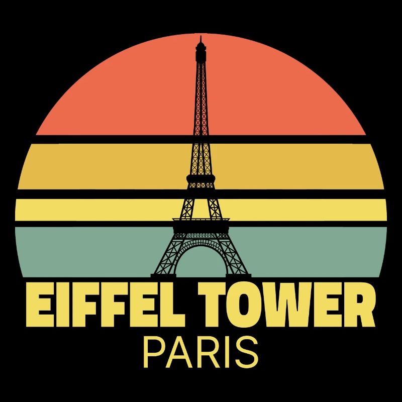 Eiffelturm Paris Retro Silhouette