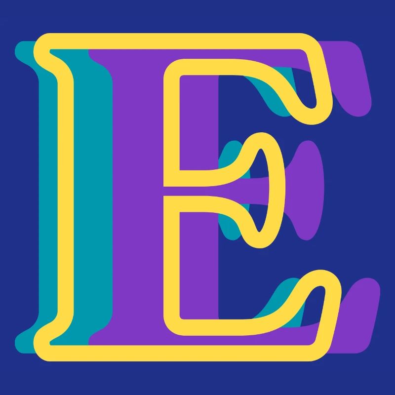 Mehrfarbiger Buchstabe e – originelle Geschenkidee