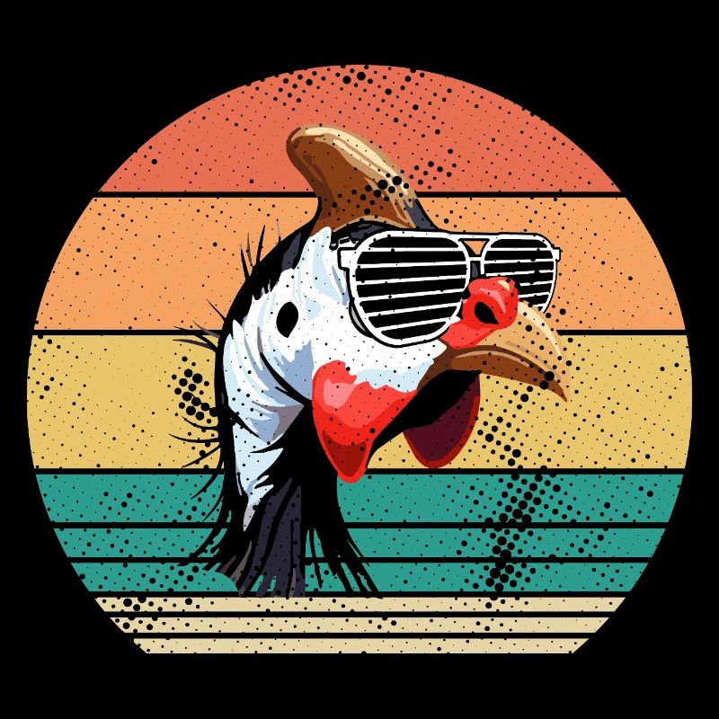 Hühner Hahn Perlhuhn