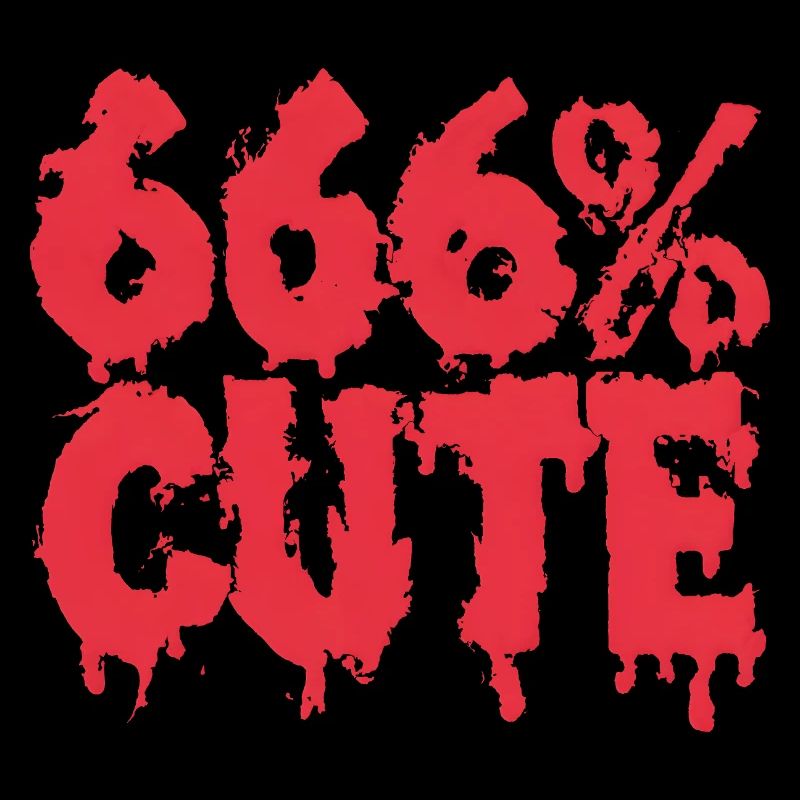 666 % mignon ! Conception de fille gothique satanique