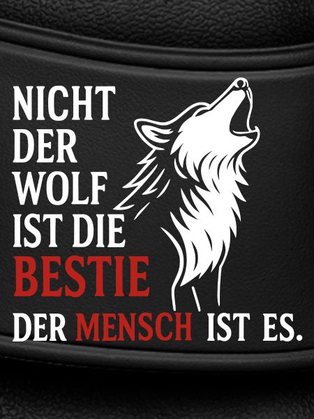 CoolesWolfs Design mit Spruch