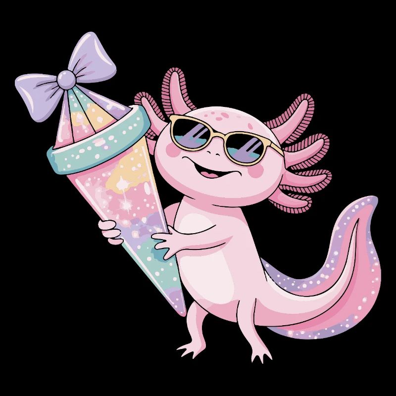 Pink Axolotl Eiscreme Party