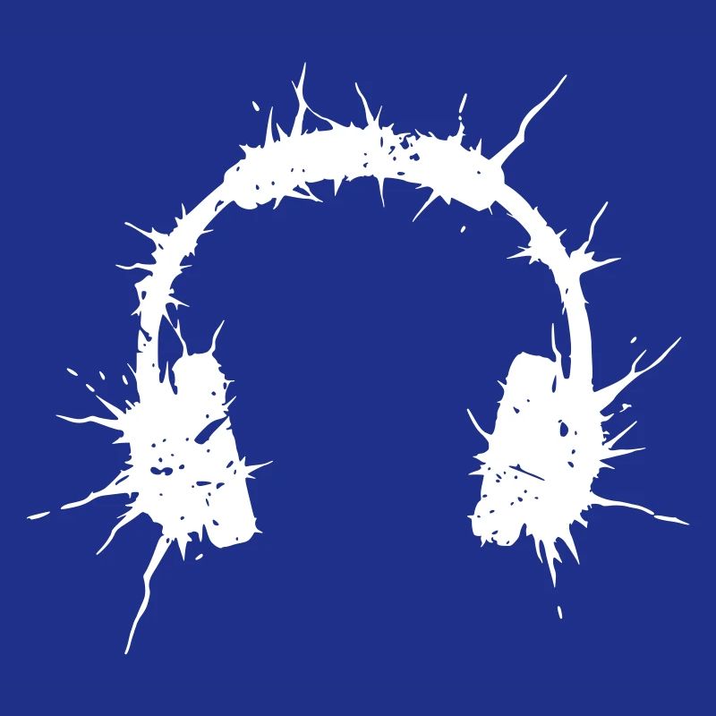 Headphones Grunge Explosion Art Vector