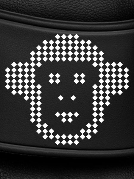 Pixel Monkey Diamant-Emblem