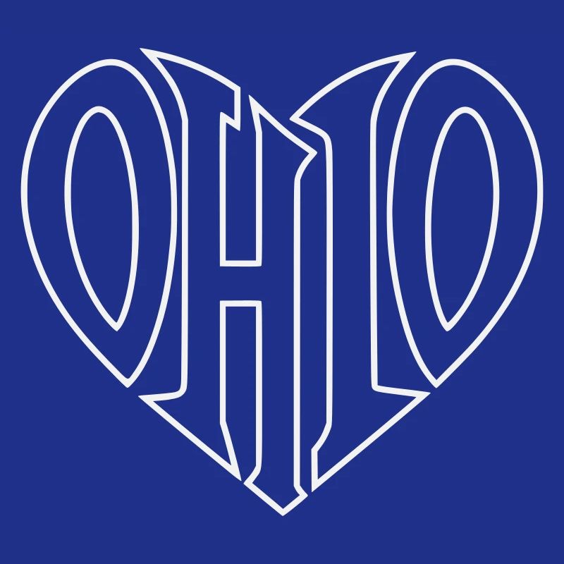 Ohio Herz Typo Emblem