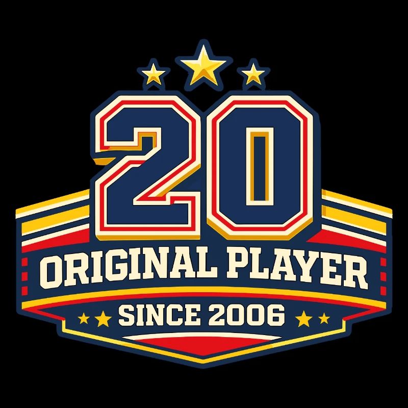 Original Spieler 20 Abzeichen Retro