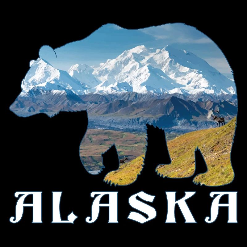 Alaskan Bear Lake and Mountain Alaska Souvenir