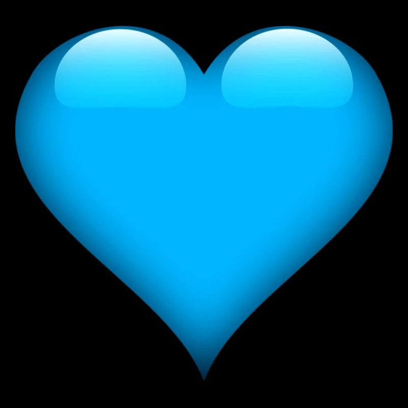 Blaues Gloss-Herz Design