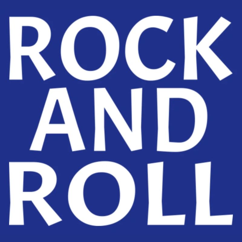 Dynamisches Rock'n'Roll-Typografie-Design