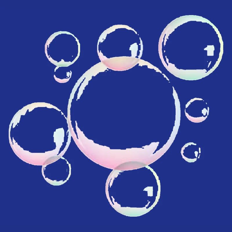 Shimmering soap bubbles
