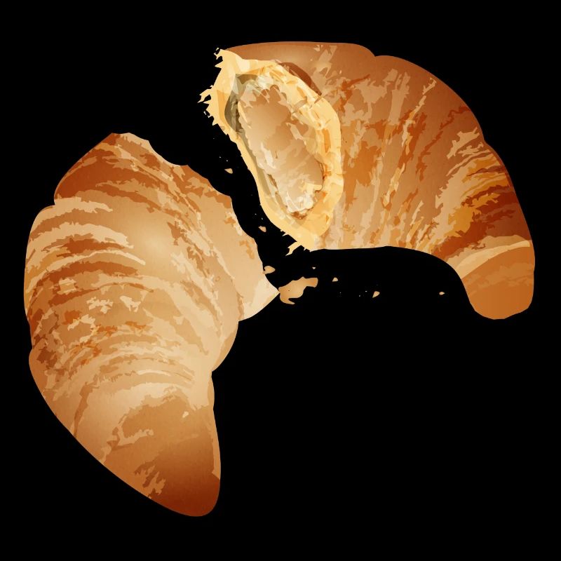 A beautiful croissant in warm tones