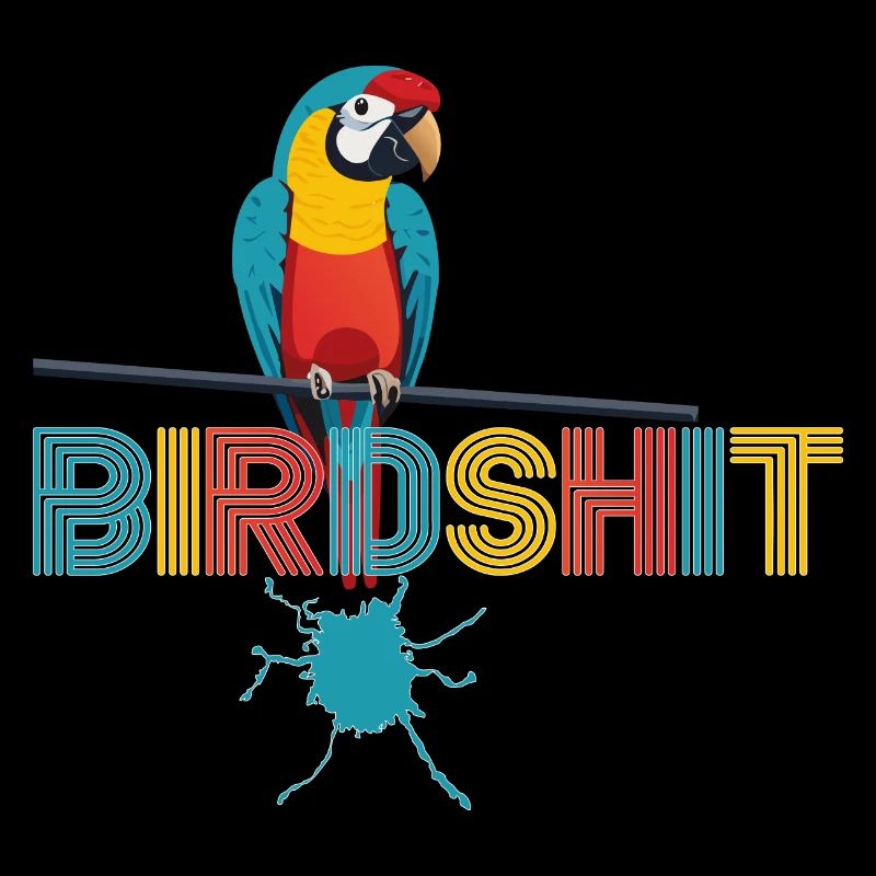 Papagei Regenbogen BLUE SHIT - HAPPY BIRD