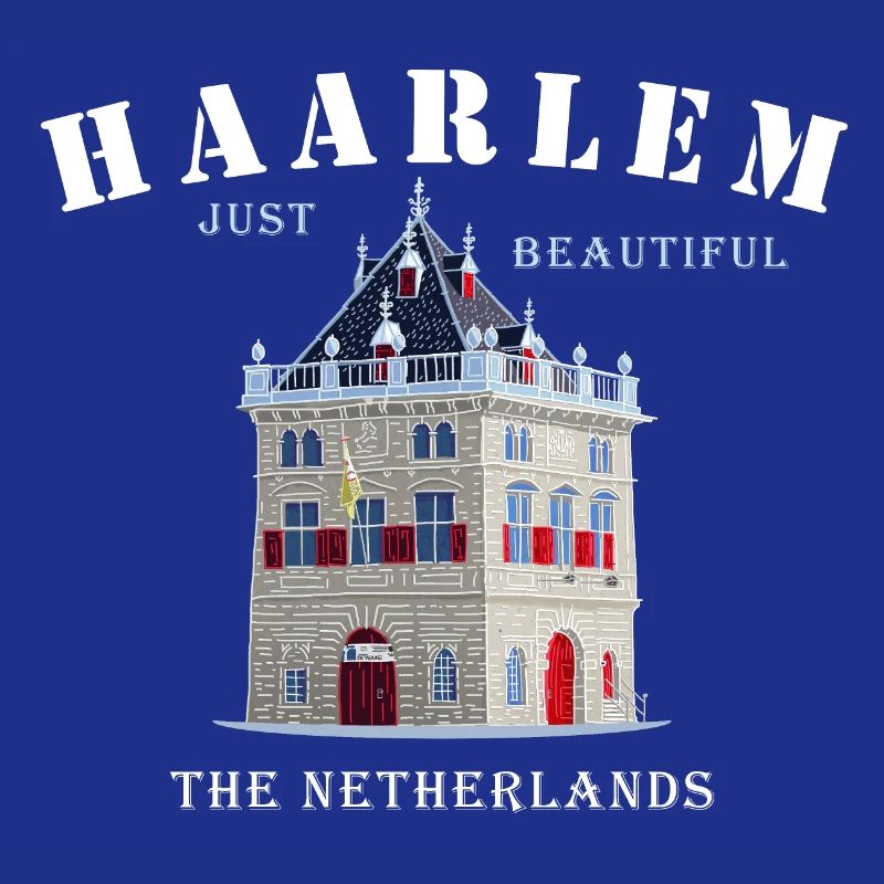 Haarlem Facade De Waag, Netherlands Hand Drawing