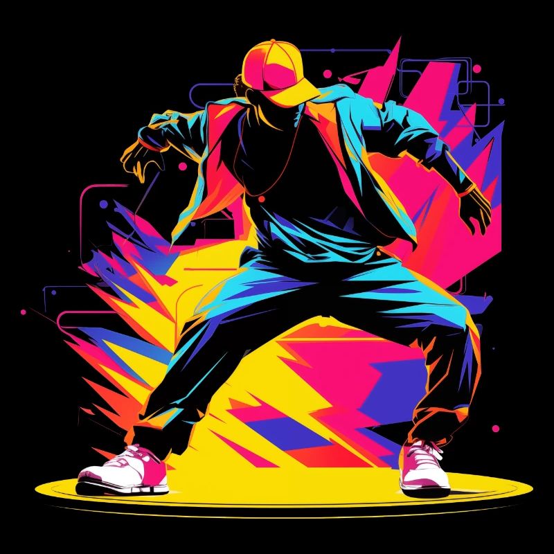 90er Farben Breakdancer