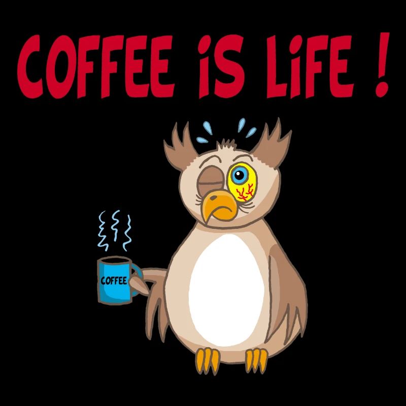 Eule und Kaffee (Englisch)