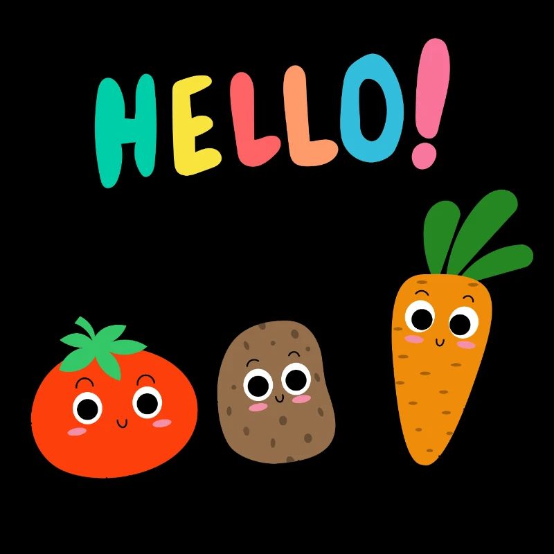 Funny Vegetables Say Hello – Fresh and Cheeky