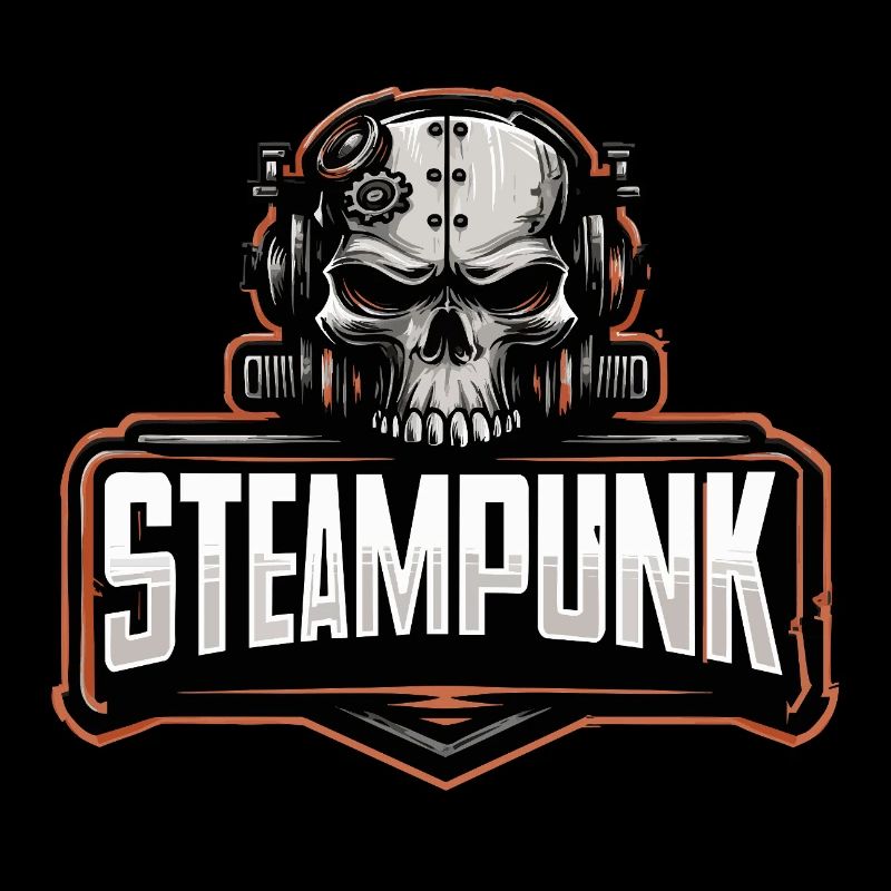 Steampunk Skull – Mechanical Retro Motif