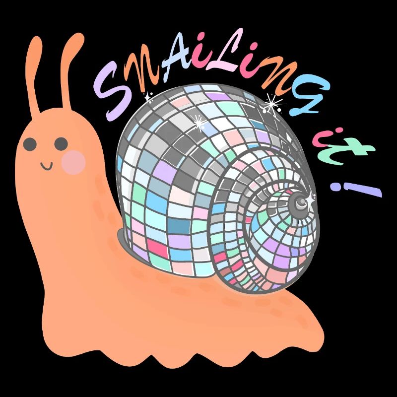 Escargot ! – Escargot coloré avec boule disco