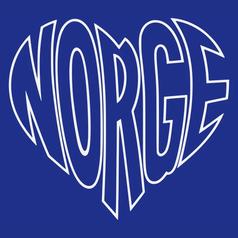 Norge Heart Lettering