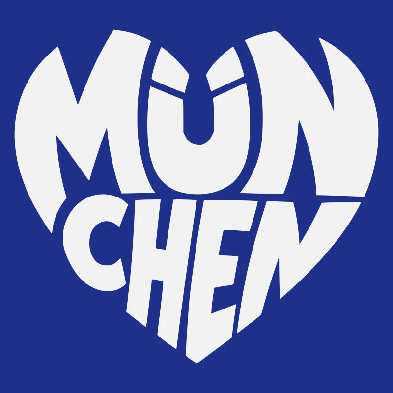 München Herzlogo Typografie