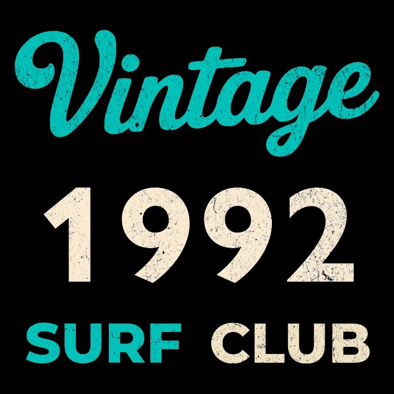 Cadeau rétro de l’année de naissance vintage du Surf Club 1992