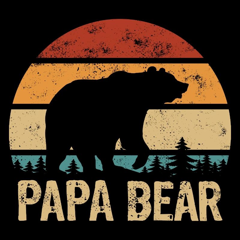Papa Bear - Vatertag - Vintage Geschenk