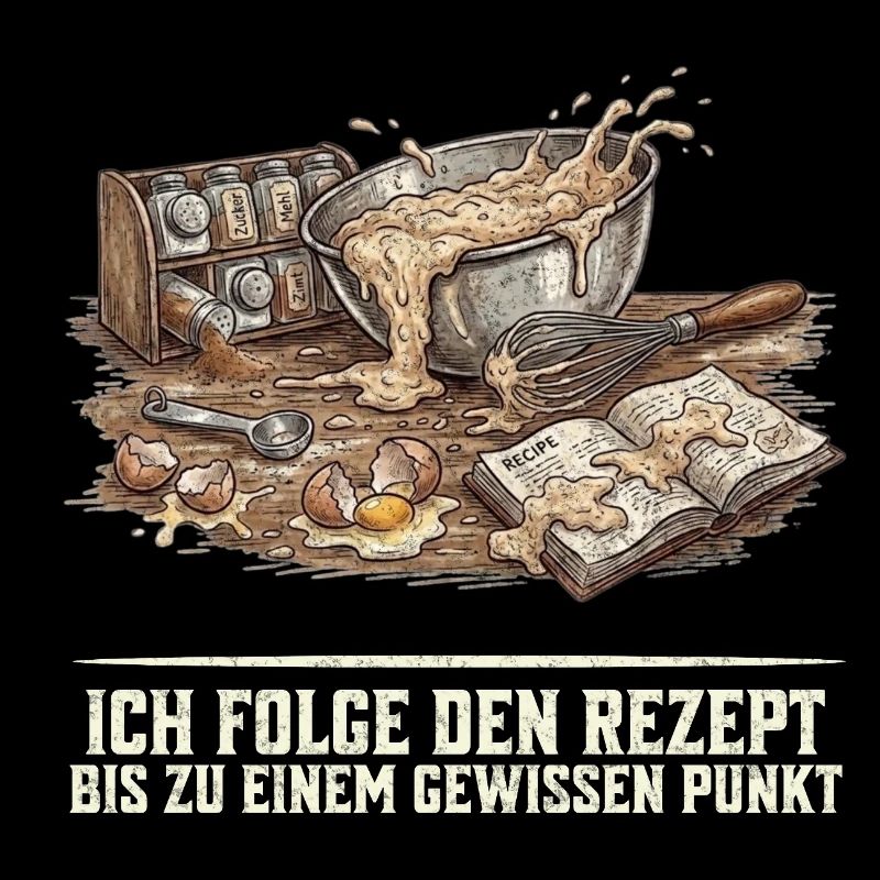 Backen Rezept Lustiger Spruch Hobbybäcker Geschenk