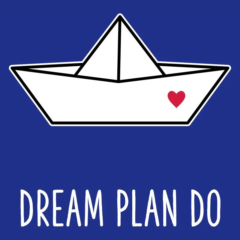 Dream Plan Do - Papierboot Schiffchen Herz