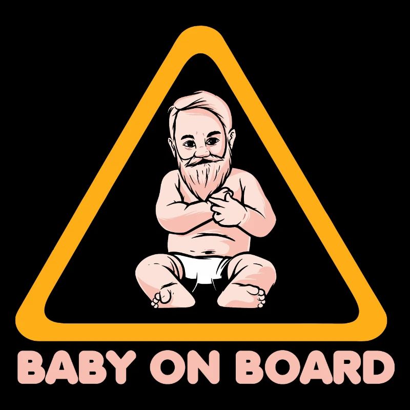Panneau d’avertissement bébé à bord avec illustration de bébé