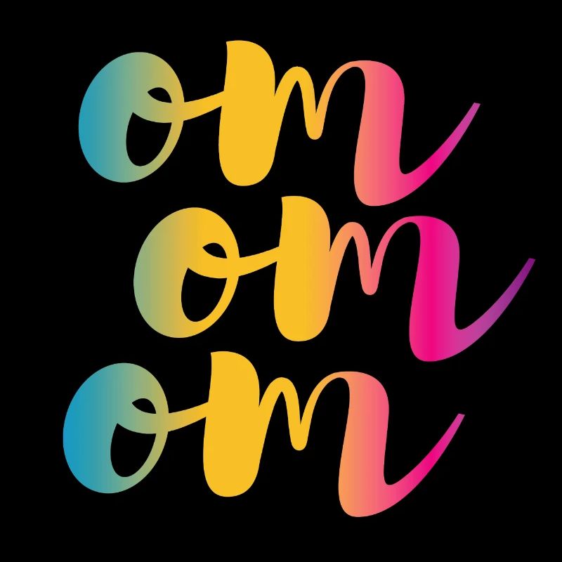 Om Yoga Namaste Rainbow Méditation Gradient